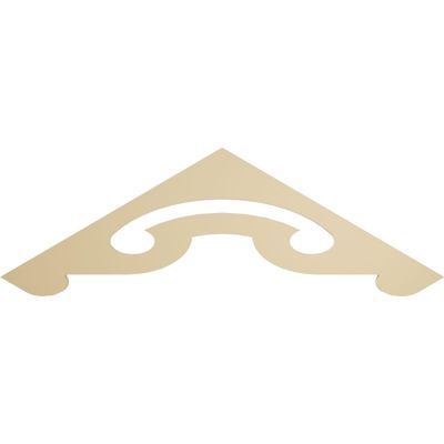 Ekena Millwork GPP072X021X100NOR Northwest Architectural Grade PVC Gable Pediments, 72"W x 21"H x 1"P (7/12) Pitch