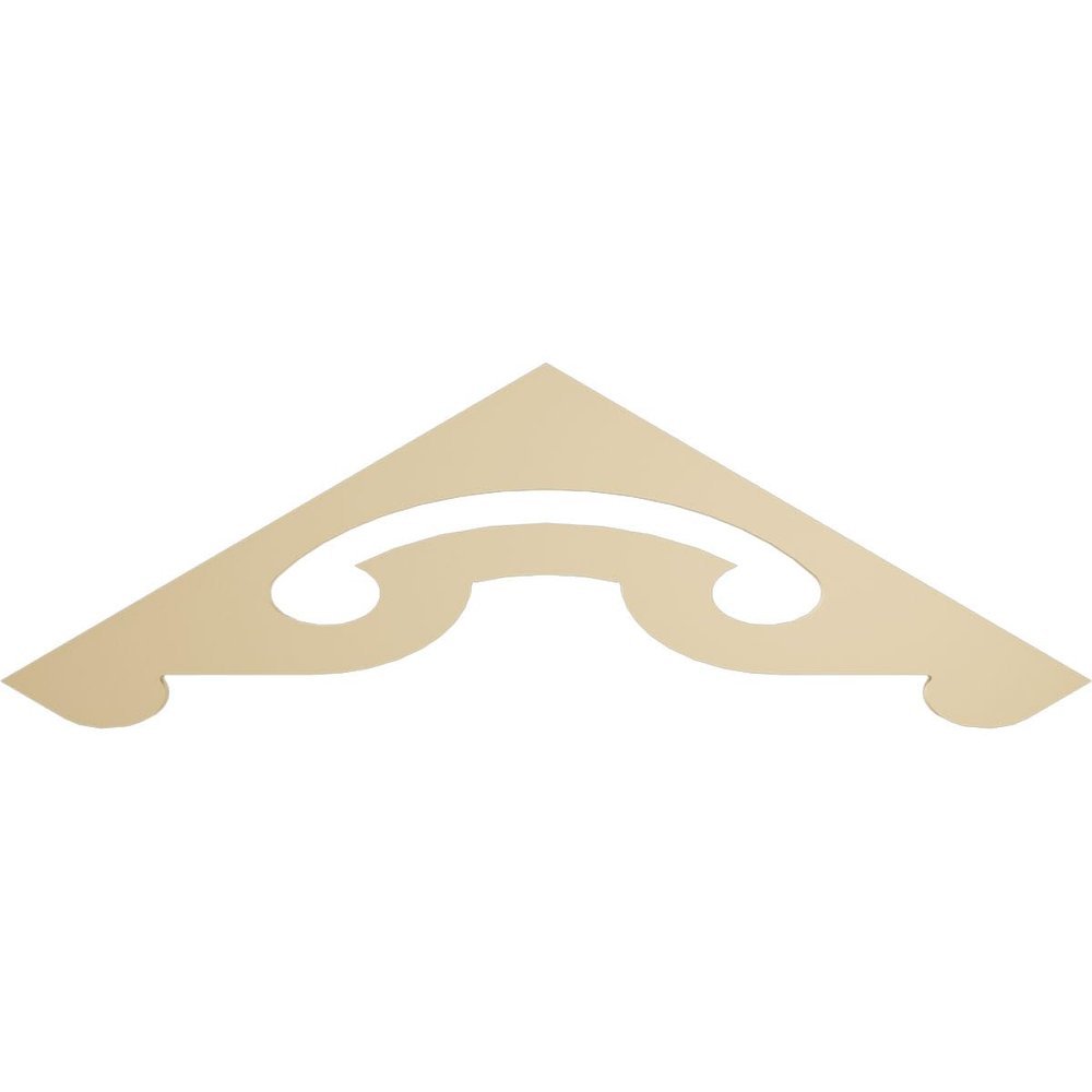 Ekena Millwork GPP072X021X100NOR Northwest Architectural Grade PVC Gable Pediments, 72"W x 21"H x 1"P (7/12) Pitch
