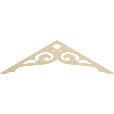 Ekena Millwork GPP036X011X100BOR Bordeaux Architectural Grade PVC Gable Pediments, 36"W x 10 1/2"H x 1"P (7/12) Pitch