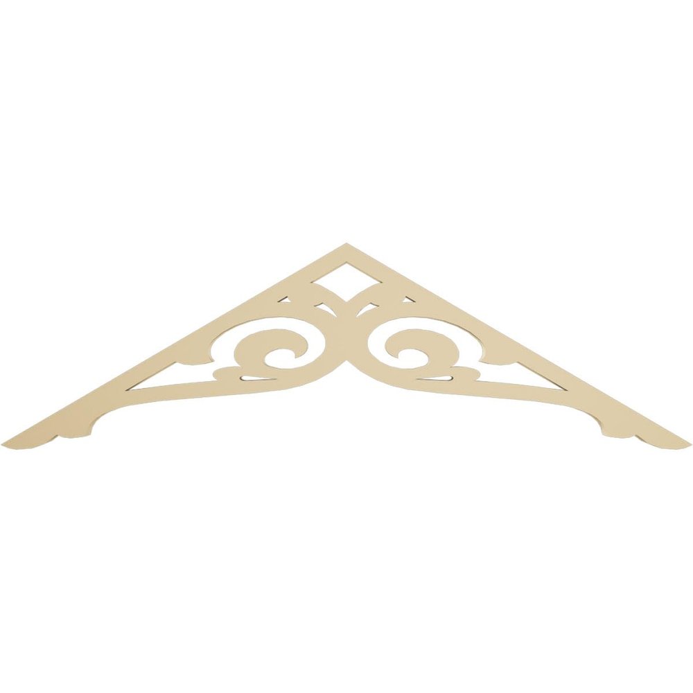 Ekena Millwork GPP036X011X100BOR Bordeaux Architectural Grade PVC Gable Pediments, 36"W x 10 1/2"H x 1"P (7/12) Pitch