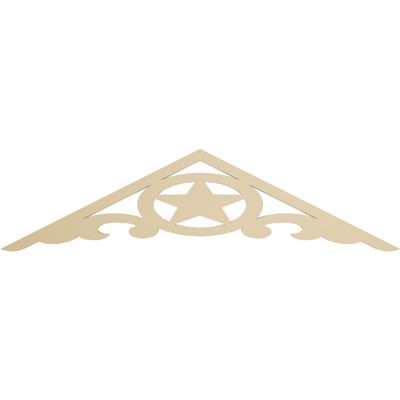 Ekena Millwork GPP048X012X100AUS Austin Architectural Grade PVC Gable Pediments, 48"W x 12"H x 1"P (6/12) Pitch