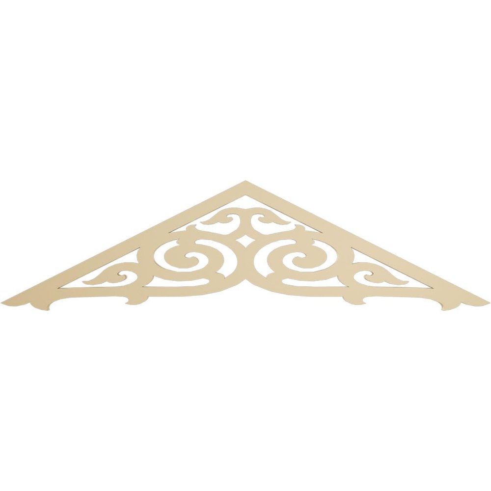 Ekena Millwork GPP060X015X100ATH Athens Architectural Grade PVC Gable Pediments, 60"W x 15"H x 1"P (6/12) Pitch