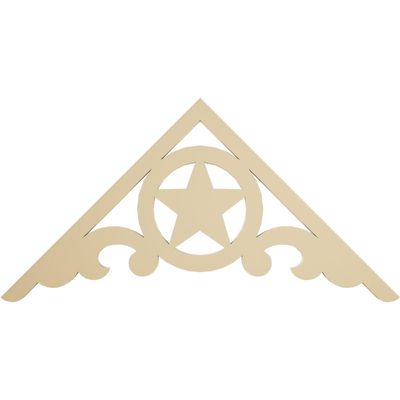Ekena Millwork GPP048X024X100AUS Austin Architectural Grade PVC Gable Pediments, 48"W x 24"H x 1"P (12/12) Pitch