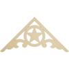 Ekena Millwork GPP048X024X100AUS Austin Architectural Grade PVC Gable Pediments, 48"W x 24"H x 1"P (12/12) Pitch view 1