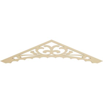 Ekena Millwork GPP036X008X100HEA Heath Architectural Grade PVC Gable Pediments, 36"W x 7 1/2"H x 1"P (5/12) Pitch