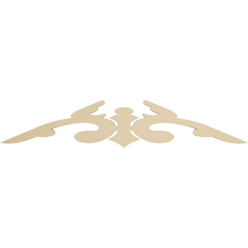 Ekena Millwork GPP036X008X100NAP Naple Architectural Grade PVC Gable Pediments, 36"W x 7 1/2"H x 1"P (5/12) Pitch