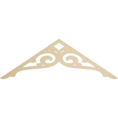 Ekena Millwork GPP060X020X100BOR Bordeaux Architectural Grade PVC Gable Pediments, 60"W x 20"H x 1"P (8/12) Pitch
