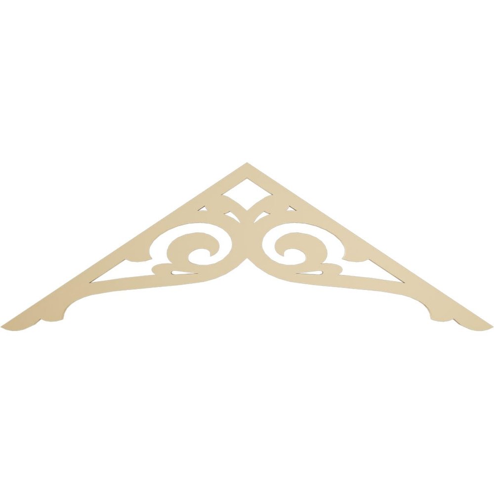 Ekena Millwork GPP060X020X100BOR Bordeaux Architectural Grade PVC Gable Pediments, 60"W x 20"H x 1"P (8/12) Pitch