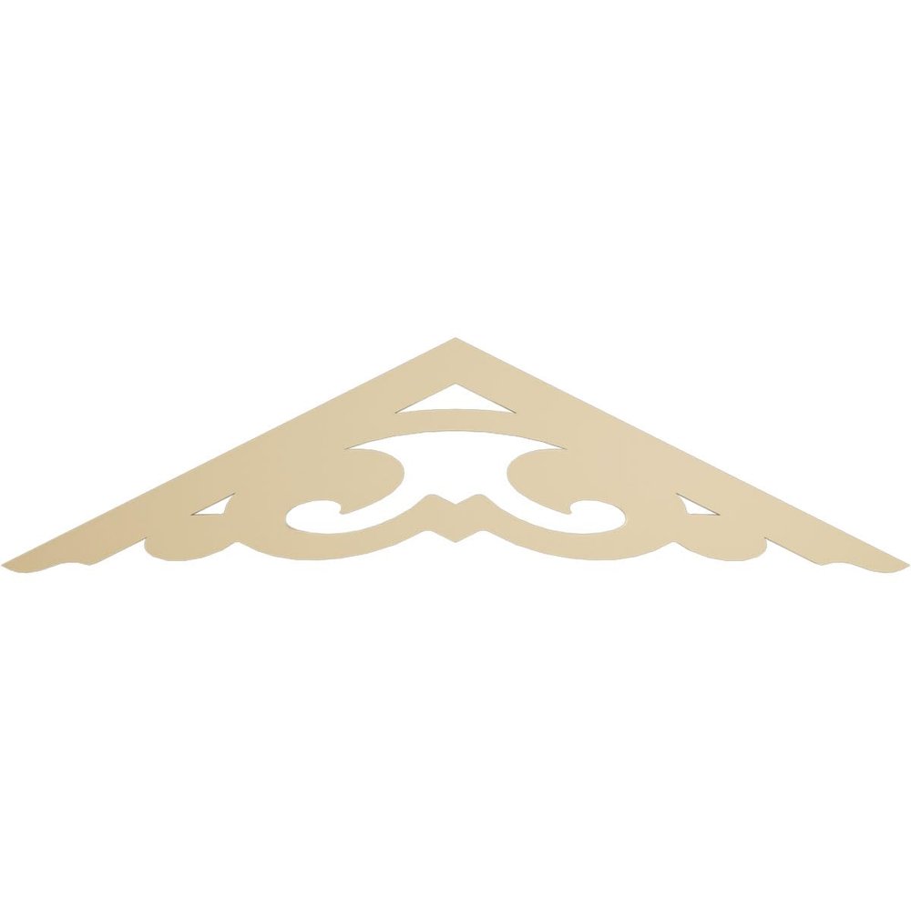 Ekena Millwork GPP060X015X100PRE Preston Architectural Grade PVC Gable Pediments, 60"W x 15"H x 1"P (6/12) Pitch