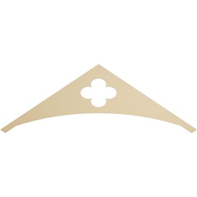 Ekena Millwork GPP060X020X100TUR Turner Architectural Grade PVC Gable Pediments, 60"W x 20"H x 1"P (8/12) Pitch