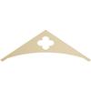 Ekena Millwork GPP060X020X100TUR Turner Architectural Grade PVC Gable Pediments, 60"W x 20"H x 1"P (8/12) Pitch view 1
