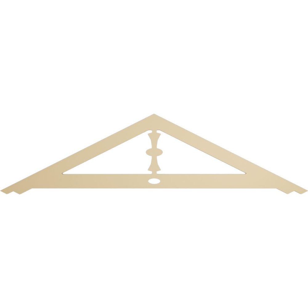 Ekena Millwork GPP072X018X100ART Artisan Architectural Grade PVC Gable Pediments, 72"W x 18"H x 1"P (6/12) Pitch