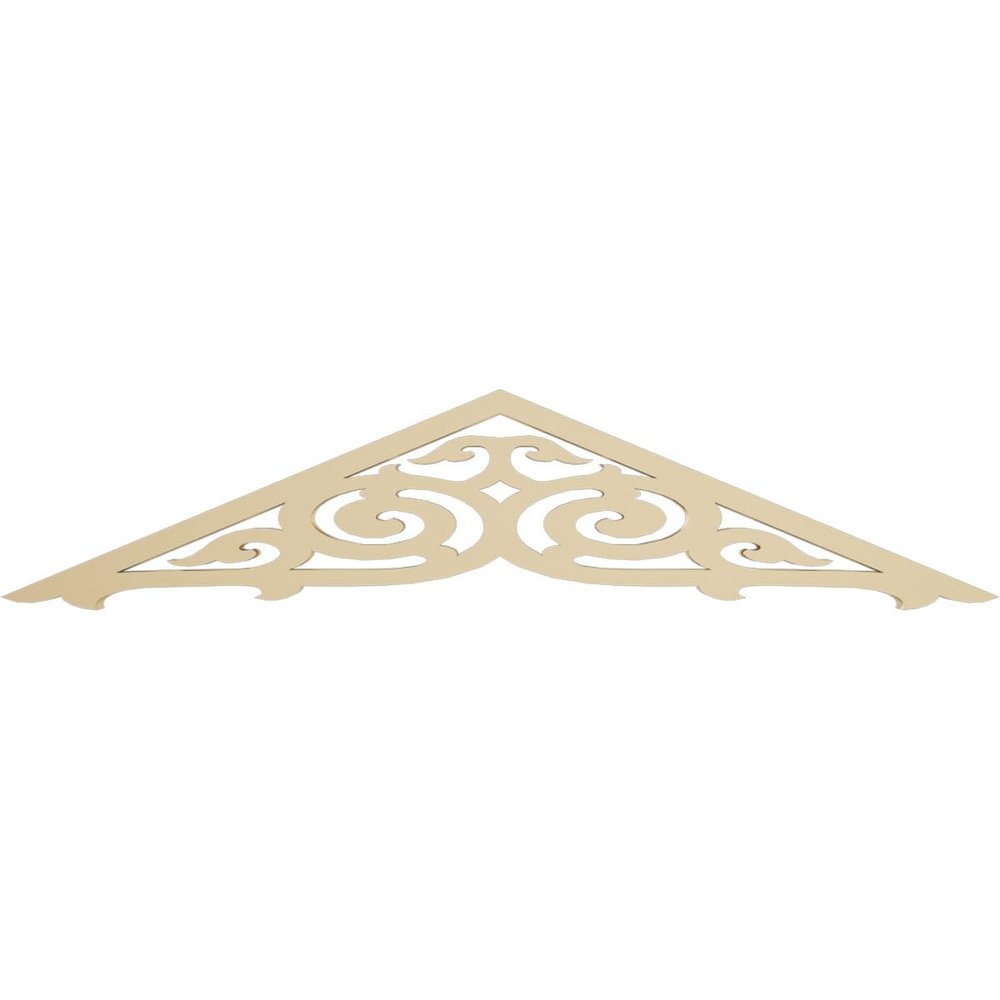Ekena Millwork GPP036X008X100AUS Austin Architectural Grade PVC Gable Pediments, 36"W x 7 1/2"H x 1"P (5/12) Pitch
