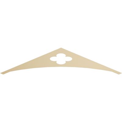 Ekena Millwork GPP060X013X100TUR Turner Architectural Grade PVC Gable Pediments, 60"W x 12 1/2"H x 1"P (5/12) Pitch