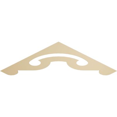 Ekena Millwork GPP072X018X100NOR Northwest Architectural Grade PVC Gable Pediments, 72"W x 18"H x 1"P (6/12) Pitch