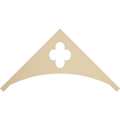 Ekena Millwork GPP036X018X100TUR Turner Architectural Grade PVC Gable Pediments, 36"W x 18"H x 1"P (12/12) Pitch