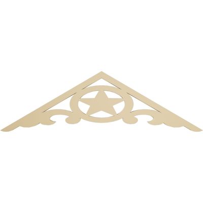 Ekena Millwork GPP036X011X100AUS Austin Architectural Grade PVC Gable Pediments, 36"W x 10 1/2"H x 1"P (7/12) Pitch