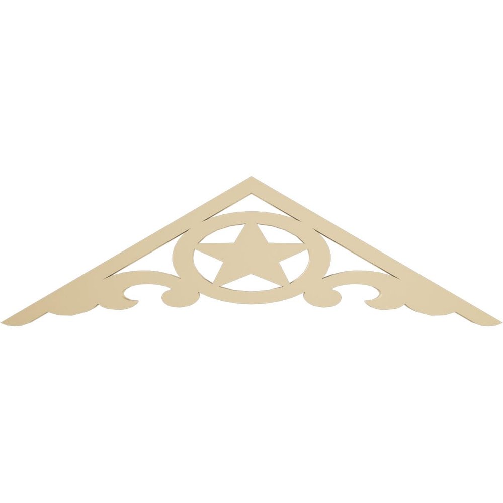 Ekena Millwork GPP036X011X100AUS Austin Architectural Grade PVC Gable Pediments, 36"W x 10 1/2"H x 1"P (7/12) Pitch