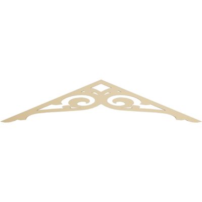 Ekena Millwork GPP048X010X100BOR Bordeaux Architectural Grade PVC Gable Pediments, 48"W x 10"H x 1"P (5/12) Pitch