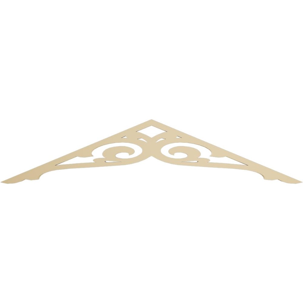 Ekena Millwork GPP048X010X100BOR Bordeaux Architectural Grade PVC Gable Pediments, 48"W x 10"H x 1"P (5/12) Pitch