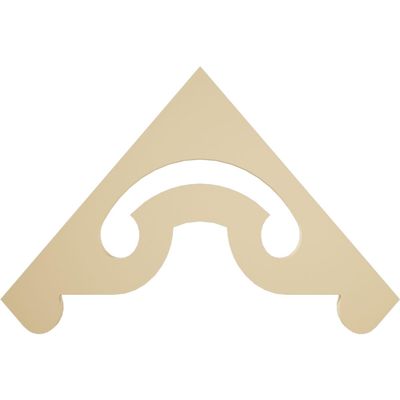 Ekena Millwork GPP036X021X100NOR Northwest Architectural Grade PVC Gable Pediments, 36"W x 21"H x 1"P (14/12) Pitch