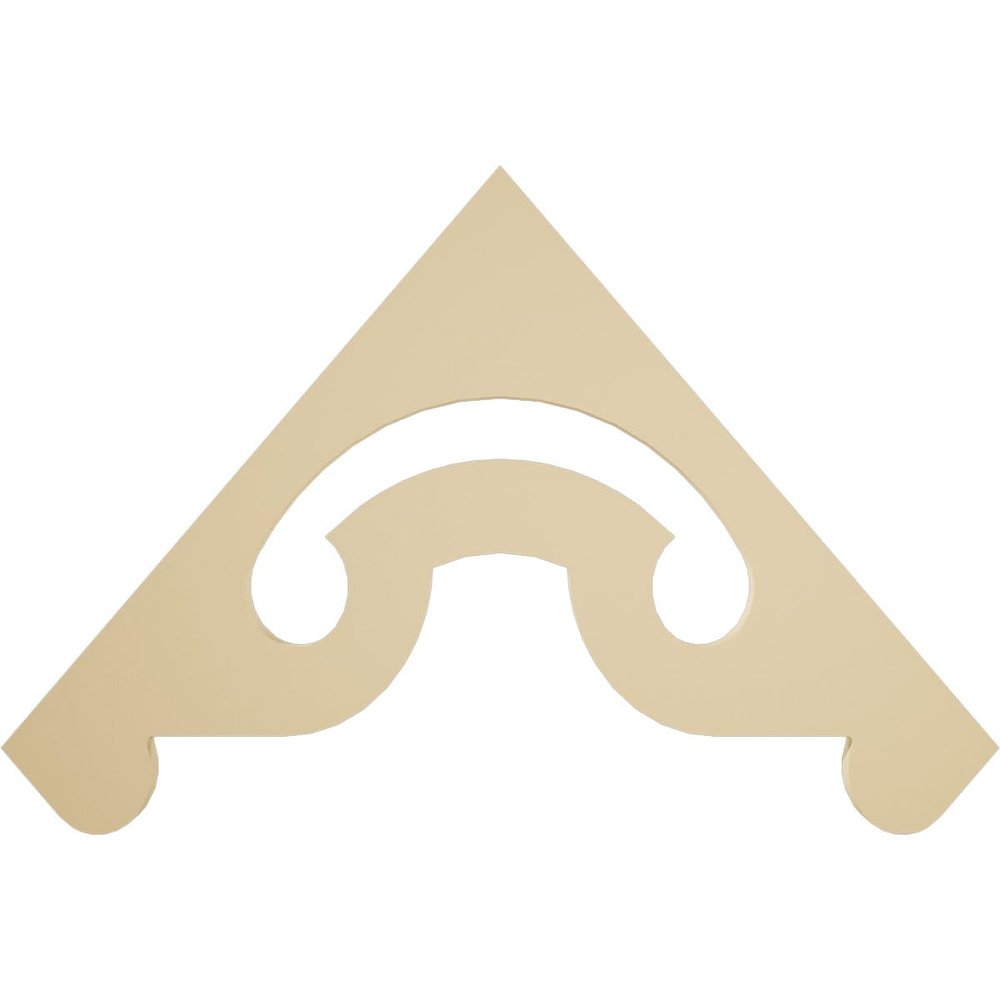 Ekena Millwork GPP036X021X100NOR Northwest Architectural Grade PVC Gable Pediments, 36"W x 21"H x 1"P (14/12) Pitch