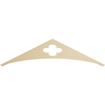 Ekena Millwork GPP072X018X100TUR Turner Architectural Grade PVC Gable Pediments, 72"W x 18"H x 1"P (6/12) Pitch
