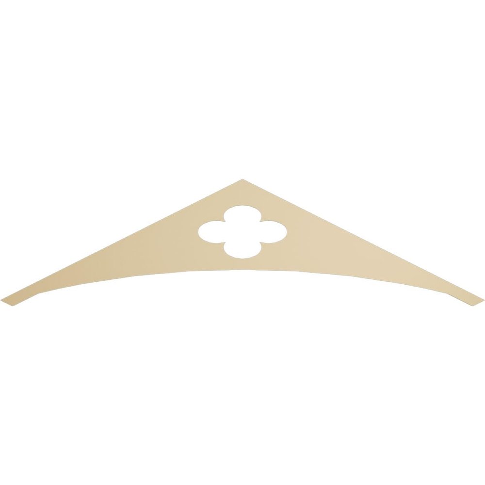 Ekena Millwork GPP072X018X100TUR Turner Architectural Grade PVC Gable Pediments, 72"W x 18"H x 1"P (6/12) Pitch