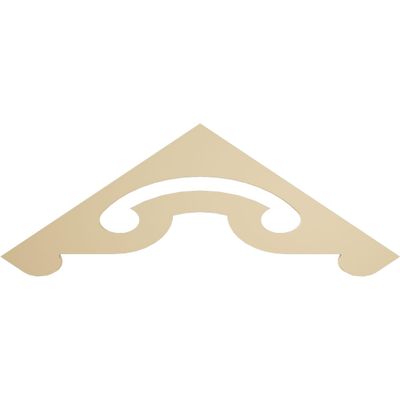 Ekena Millwork GPP060X020X100NOR Northwest Architectural Grade PVC Gable Pediments, 60"W x 20"H x 1"P (8/12) Pitch