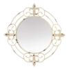 Accent Plus Antique White Fleur-De-Lis Wall Mirror 28x0.5x28 view 1