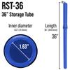 Blue Demon TIG Welding Rod Storage Tube, 36", Waterproof, Airtight, Brown view 2