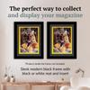 Creative Picture Frames 10 x 12 Magazine Frame with Full-Strength Glass, Holds Up To A 1/4" Thick Media with Installed Hangers for Easy Mounting, 12x14 Manhattan Black Frame with Black Mat view 3