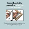 Creative Picture Frames 10 x 12 Magazine Frame with Full-Strength Glass, Holds Up To A 1/4" Thick Media with Installed Hangers for Easy Mounting, 12x14 Manhattan Black Frame with Black Mat view 4