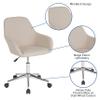 EMMA + OLIVER Cortana Home and Office Mid-Back Chair in Beige Fabric view 4