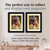 Creative Picture Frames 10 x 12 Magazine Frame with Full-Strength Glass, Holds Up To A 1/4" Thick Media with Installed Hangers for Easy Mounting, 12x14 Manhattan Black Frame with White Mat view 3