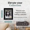 Creative Picture Frames 10.5 x 12.5 Magazine Frame with Full-Strength Glass, Holds Up To A 1/4" Thick Media with Installed Hangers for Easy Mounting, 12x14 Manhattan Black Frame with Black Mat view 2