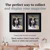 Creative Picture Frames 10.5 x 12.5 Magazine Frame with Full-Strength Glass, Holds Up To A 1/4" Thick Media with Installed Hangers for Easy Mounting, 12x14 Manhattan Black Frame with Black Mat view 3