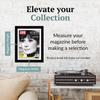 Creative Picture Frames 8.5 x 10.87 Magazine Frame with Full-Strength Glass, Holds Up To A 1/4" Thick Media with Installed Hangers for Easy Mounting, 11x14 Manhattan Black Frame with White Mat view 2