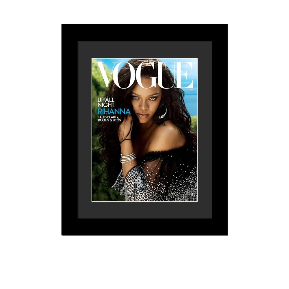 Creative Picture Frames 8.75 x 11.25 Magazine Frame with Full-Strength Glass, Holds Up To A 1/4" Thick Media with Installed Hangers for Easy Mounting, 11x14 Manhattan Black Frame with Black Mat