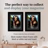 Creative Picture Frames 8.75 x 11.25 Magazine Frame with Full-Strength Glass, Holds Up To A 1/4" Thick Media with Installed Hangers for Easy Mounting, 11x14 Manhattan Black Frame with Black Mat view 3