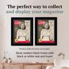 Creative Picture Frames 10.5 x 14 Magazine Frame with Full-Strength Glass, Holds Up To A 1/4" Thick Media with Installed Hangers for Easy Mounting, 12x16 Manhattan Black Frame with Black Mat view 3