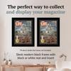 Creative Picture Frames 10.5 x 13.12 Magazine Frame with Full-Strength Glass, Holds Up To A 1/4" Thick Media with Installed Hangers for Easy Mounting, 12x14 Manhattan Black Frame with Black Mat view 3