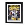 Creative Picture Frames 8 x 10.5 Magazine Frame with Full-Strength Glass, Holds Up To A 1/4" Thick Media with Installed Hangers for Easy Mounting, 10x12 Manhattan Black Frame with White Mat view 1