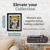 Creative Picture Frames 8 x 10.5 Magazine Frame with Full-Strength Glass, Holds Up To A 1/4" Thick Media with Installed Hangers for Easy Mounting, 10x12 Manhattan Black Frame with White Mat view 2