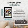 Creative Picture Frames 8 x 10.75 Magazine Frame with Full-Strength Glass, Holds Up To A 1/4" Thick Media with Installed Hangers for Easy Mounting, 10x12 Manhattan Black Frame with White Mat view 2