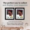 Creative Picture Frames 8.25 x 11 Magazine Frame with Full-Strength Glass, Holds Up To A 1/4" Thick Media with Installed Hangers for Easy Mounting, 11x14 Manhattan Black Frame with White Mat view 3