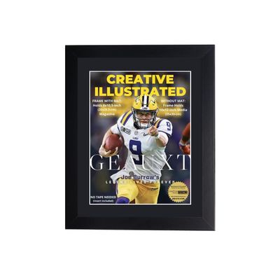 Creative Picture Frames 8 x 10.5 Magazine Frame with Full-Strength Glass, Holds Up To A 1/4" Thick Media with Installed Hangers for Easy Mounting, 10x12 Manhattan Black Frame with Black Mat