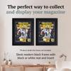 Creative Picture Frames 8 x 10.5 Magazine Frame with Full-Strength Glass, Holds Up To A 1/4" Thick Media with Installed Hangers for Easy Mounting, 10x12 Manhattan Black Frame with Black Mat view 3