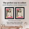 Creative Picture Frames 10.5 x 14 Magazine Frame with Full-Strength Glass, Holds Up To A 1/4" Thick Media with Installed Hangers for Easy Mounting, 12x16 Manhattan Black Frame with White Mat view 3