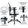 EMMA + OLIVER Mid-Back White Mesh Multifunction Executive Swivel Ergonomic Office Chair with Adjustable Arms view 4